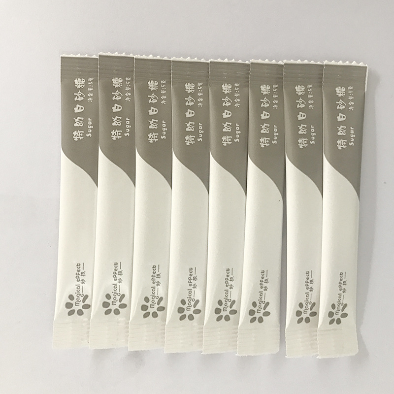 メーカーlogo 5グラムのバー型の砂糖は白糖を包んでコーヒーの砂糖を包んでホテルのコーヒーのチェーンの航空専用を包みます。|undefined