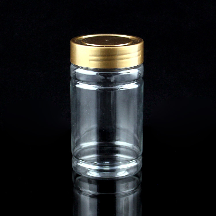 厂家现货批发 透明圆形罐 食品级塑料罐 pet糖果罐 花茶包装罐