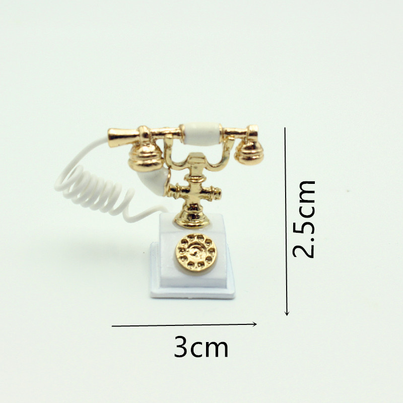 1:12DOLLHOUSE΢��ʳ�泡��ģ��������������㸴��ŷʽ�����绰