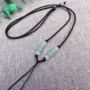 Green vase coffee color necklace rope