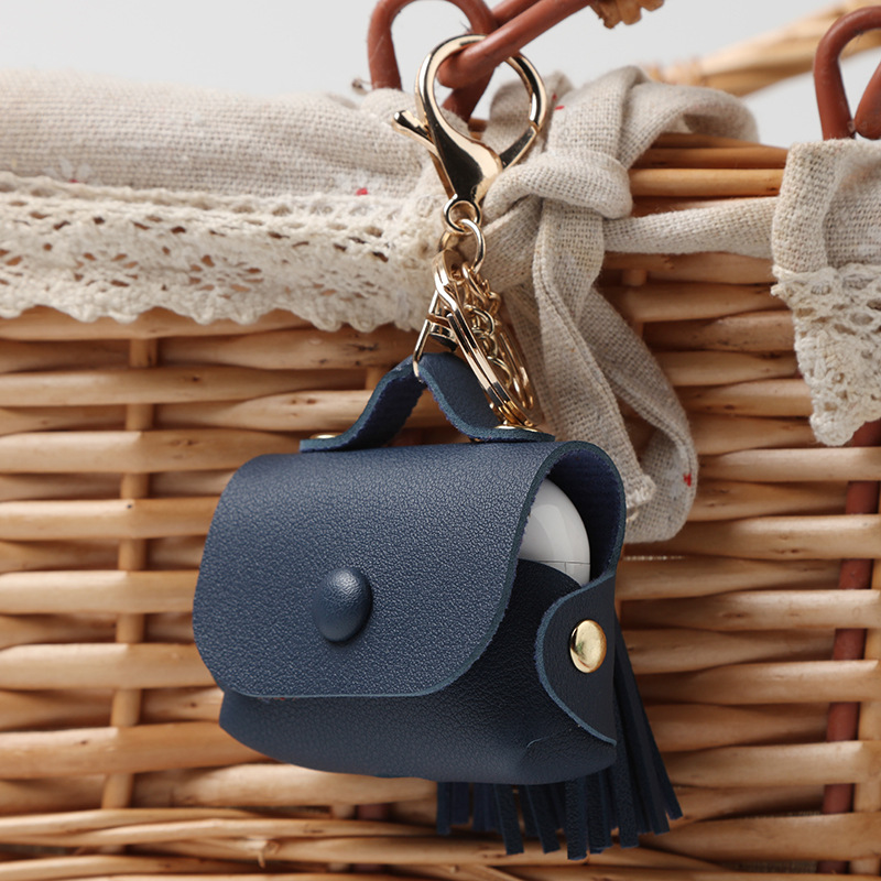 Bolso de cuero de la borla de las ventas directas de la fábrica para el caso del auricular de los airpods de Apple