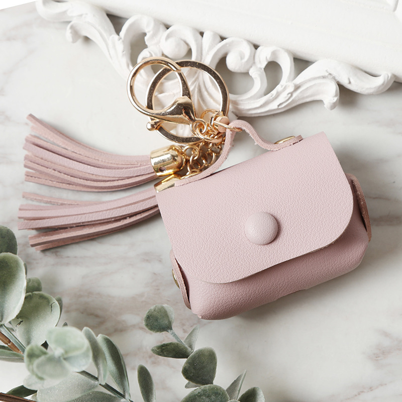 Bolso de cuero de la borla de las ventas directas de la fábrica para el caso del auricular de los airpods de Apple