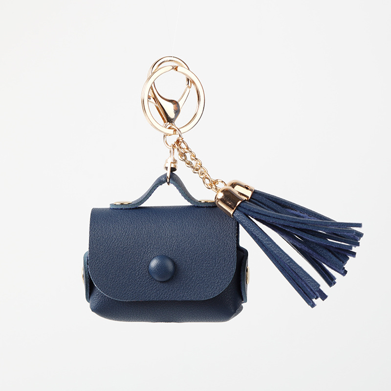 Bolso de cuero de la borla de las ventas directas de la fábrica para el caso del auricular de los airpods de Apple