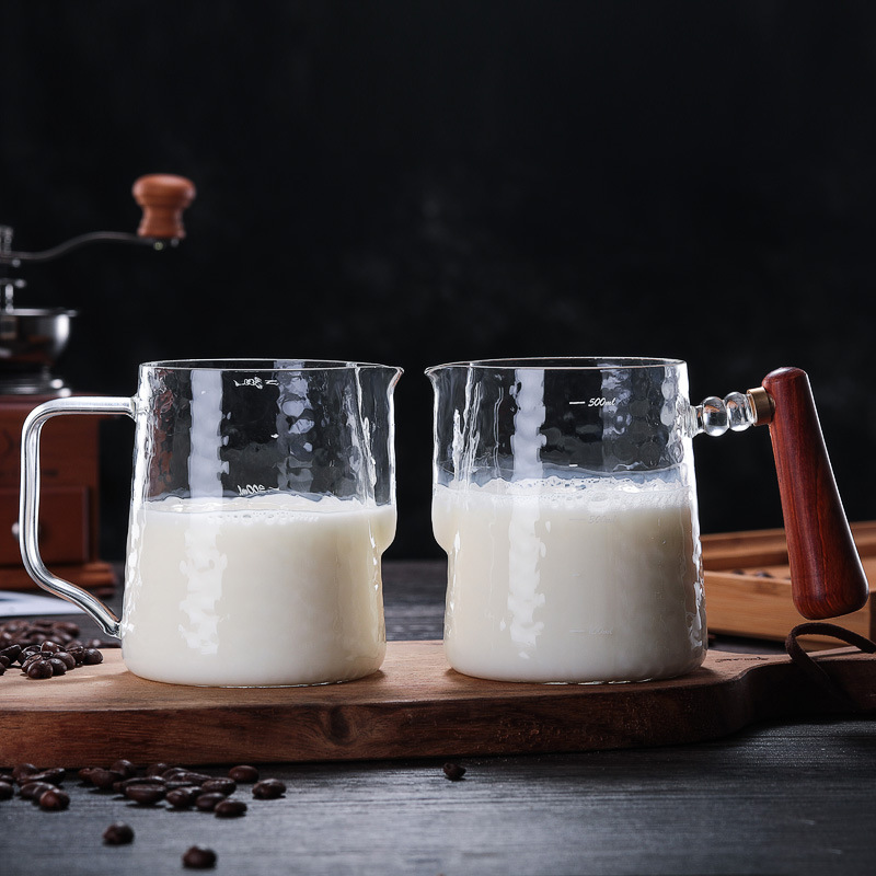 Garland Taza de café Garland olla engrosada hecha a mano martillo patrón de vidrio de borosilicato máquina de café de soporte Taza de Leche fabricante