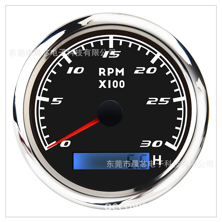 Chronograph tachometer automobile commercial vehicle diesel vehicle generator set special vehicle waterproof and anti-fog pointer tachometer