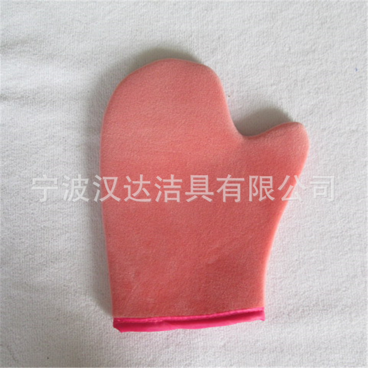 Guantes rosados del pulgar