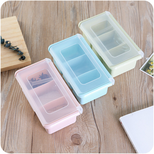 Factory direct sales Nordic color seasoning box plastic set kitchen MSG salt shaker seasoning jar seasoning box wholesale
