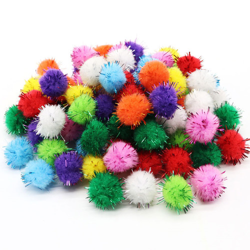 10-30mm golden fur ball creative children's handmade DIY glitter fur ball clothing toy fur ball wholesale