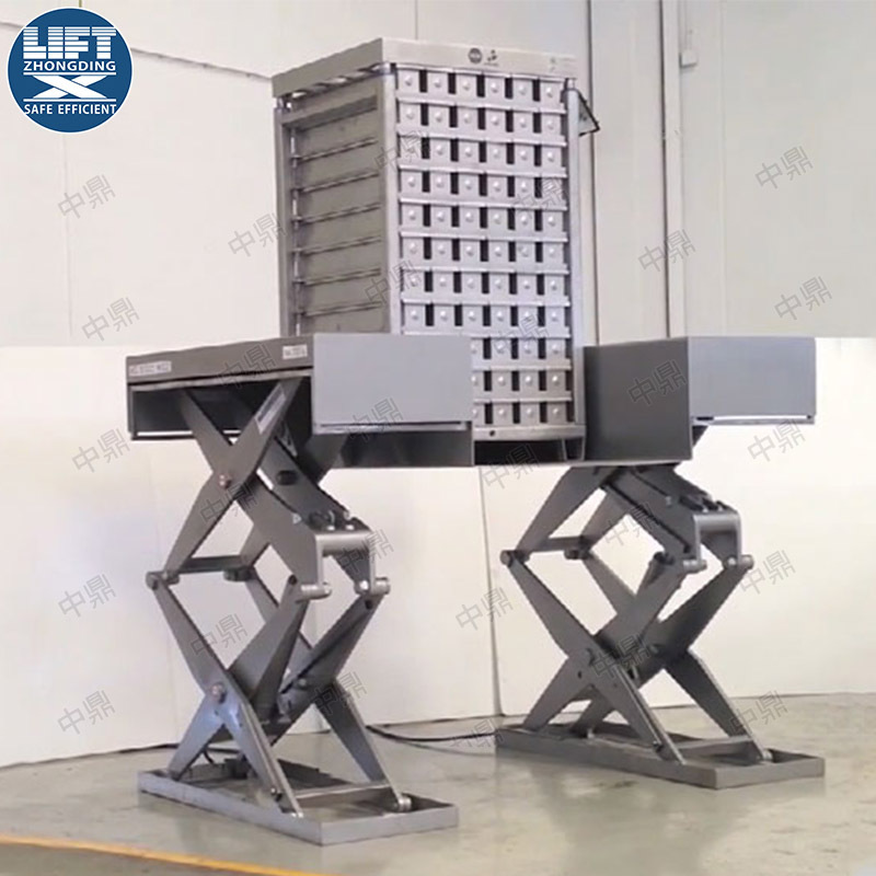 U型双剪叉同步升降固定升降平台工厂供应超低台面剪刀叉升降机