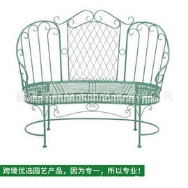 欧式乡村做旧复古铁艺花园椅庭院露台户内外公园休闲椅客厅休息椅