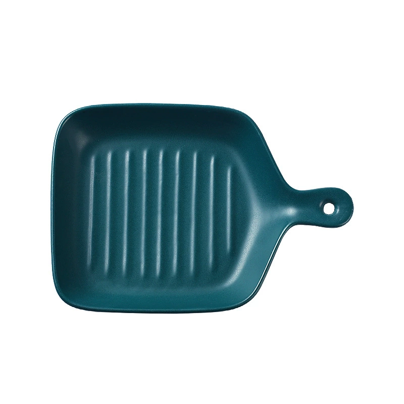 JiayiXin Nordic Tableware Dessert Boat Plate — Ceramic Glazed Dish, Colorful Bake Sheet Series