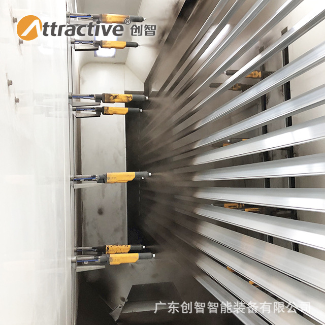 【广东创智】五金件吊挂静电喷粉喷涂喷漆生产流水线设备源头厂家