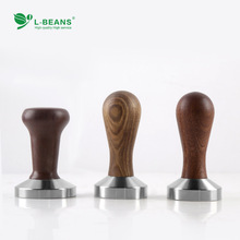 花梨木柄压粉器不锈钢实心咖啡压粉锤51/58mm 电木咖啡粉末填压器
