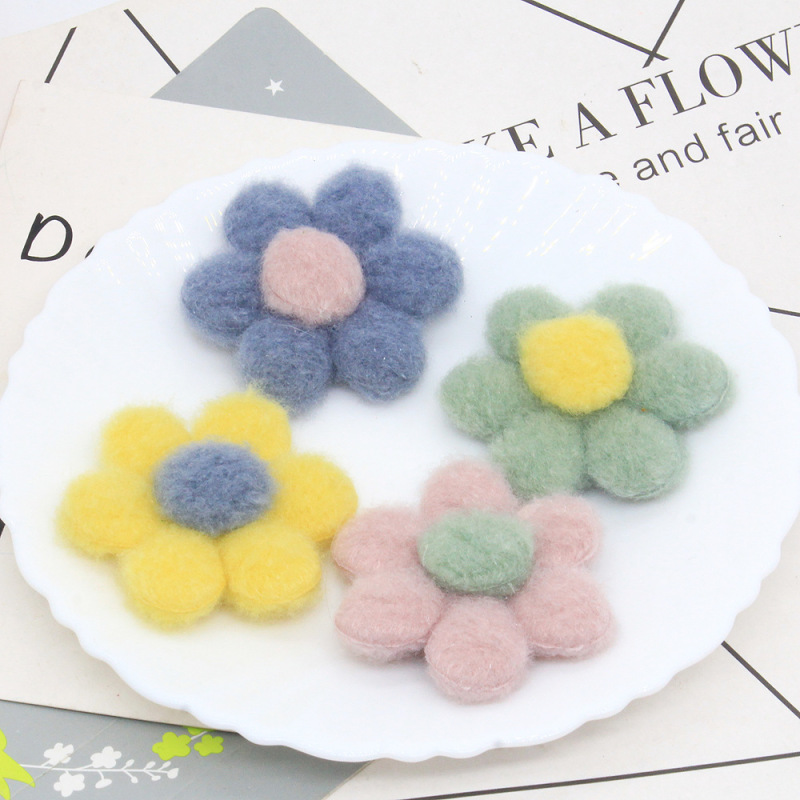 New cute flannel flannel flannel six floral DIY headdress material fabric cartoon hair accessories