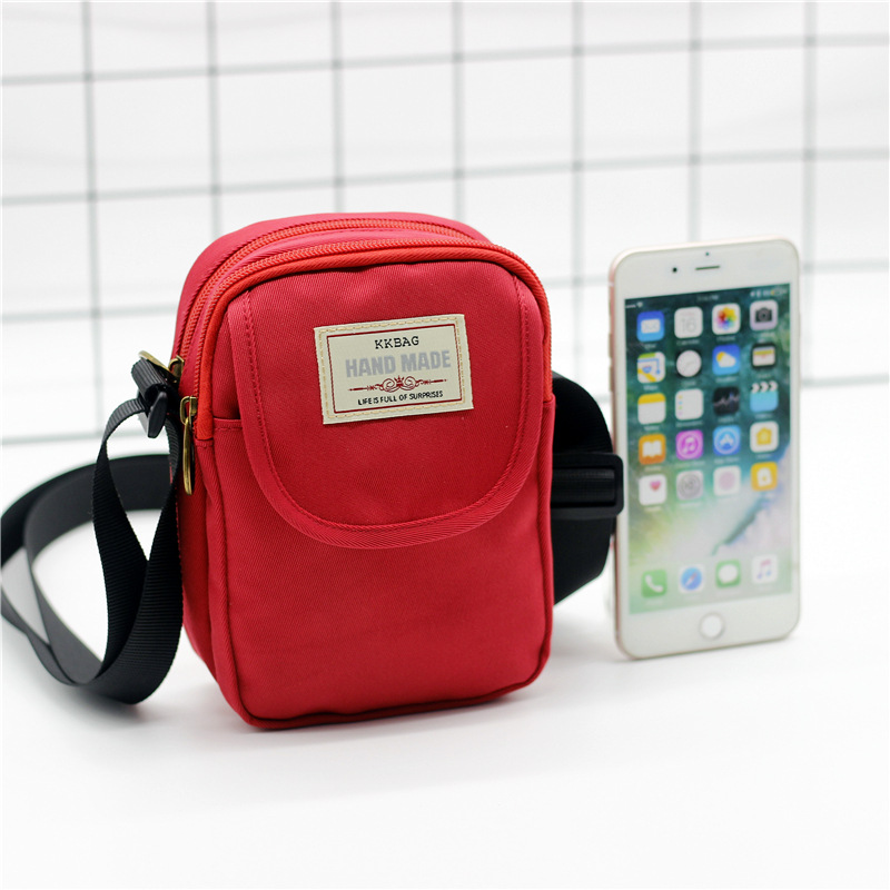 Nueva bolsa de teléfono móvil de nylon deportes gran capacidad vertical crossbody pequeña bolsa de embalaje tarjeta monedero hombro bolsa de teléfono móvil
