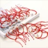 The wealth cat + necklace thread red rope zodiac sign style