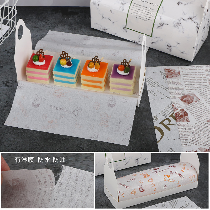 Rollo de pastel a prueba de aceite recubierto embalaje Placa de alimentos para hornear degradación de la estera