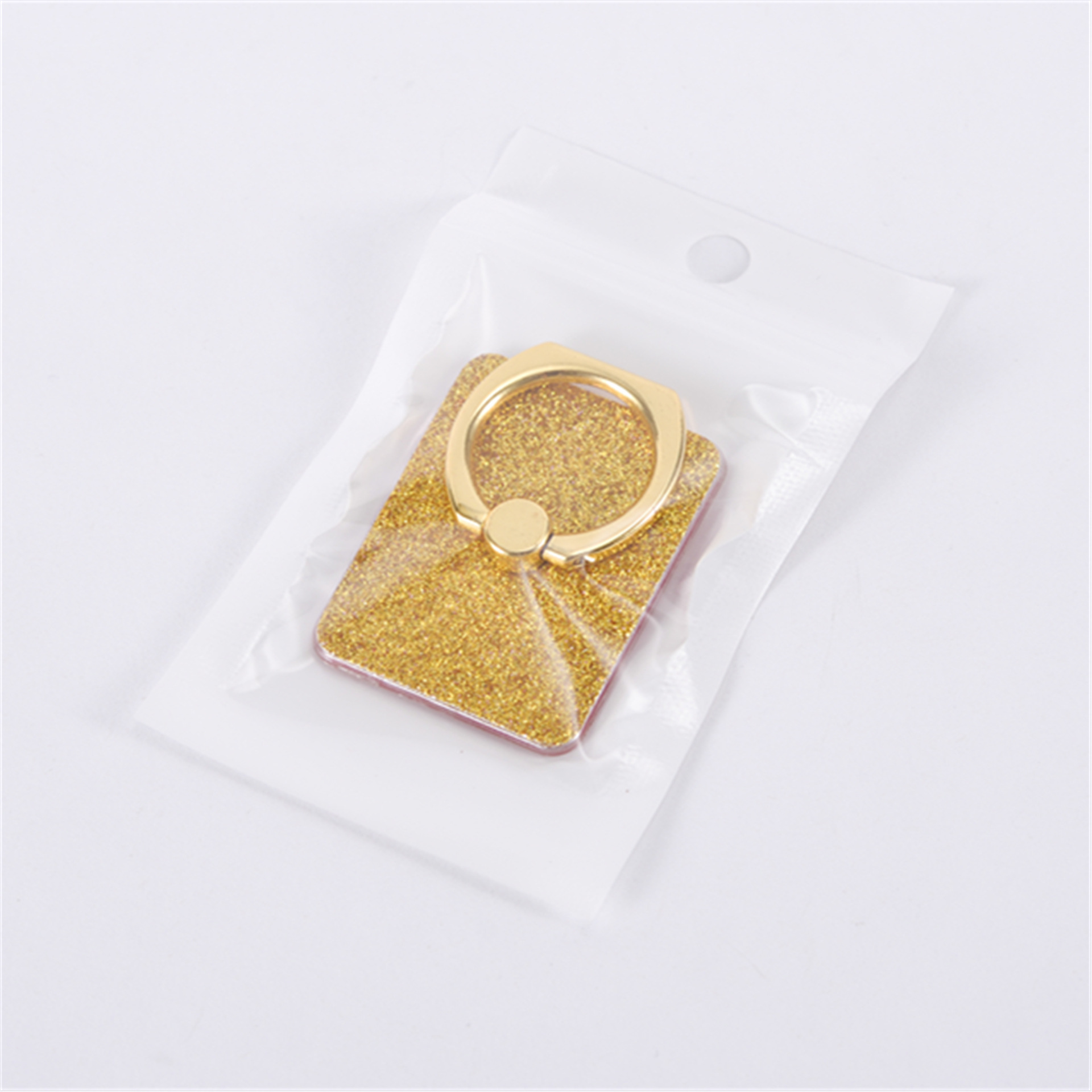 Soporte de teléfono móvil de brillo nuevo soporte de anillo de brillo de acrílico soporte de hebilla de anillo de metal cuadrado galvanizado