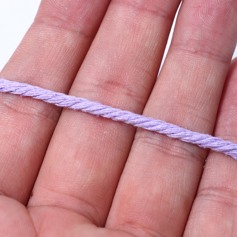 3mm colorido hilo de algodón cuerda de algodón vinculante cuerda de encuadernación hilo de algodón cuerda trenzada hecha a mano DIY cuerda decorativa tapiz cuerda trenzada
