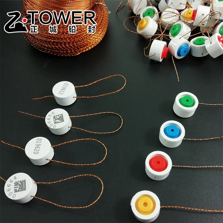 Устранимый измеритель уплотнения прибора уплотнения свинца анти -- похищения измеряя пластиковое уплотнение свинца уплотнение воды, электричества и газового счетчика