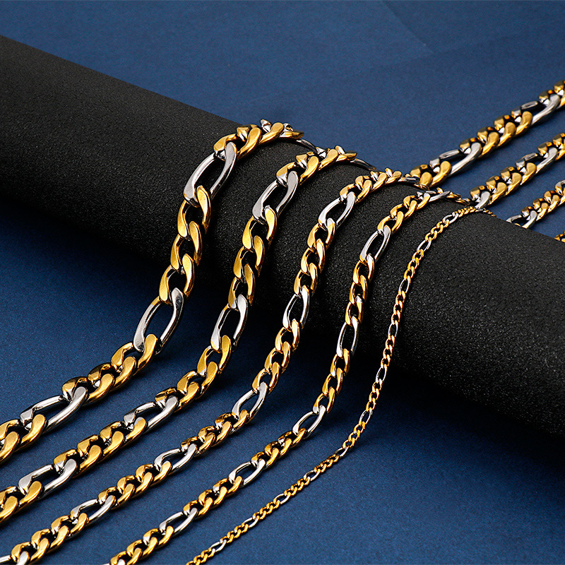 Necklace hip-hop style stainless steel