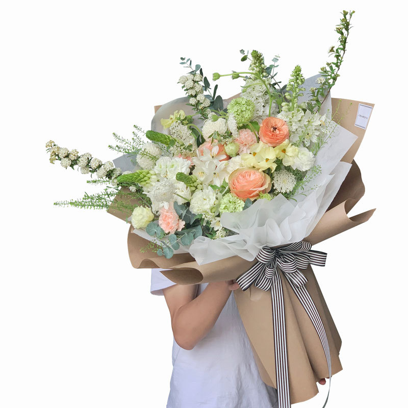 Papel de envoltura de flores espesado impermeable Oxford papel redondo ramo papel de embalaje flexible papel Kraft flor material de embalaje al por mayor