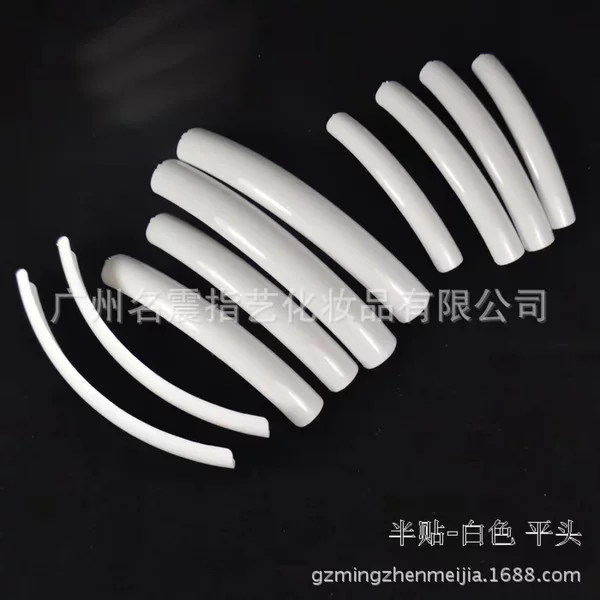 Manicure square head half paste art nail piece Square head long nail piece Square head salon nail piece stage nail 3 colors optional