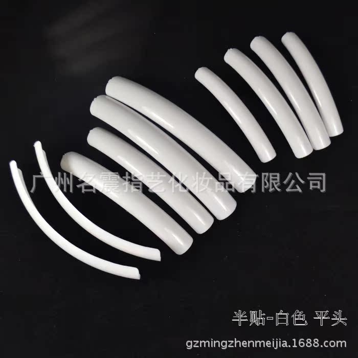 Manicure square head half paste art nail piece Square head long nail piece Square head salon nail piece stage nail 3 colors optional