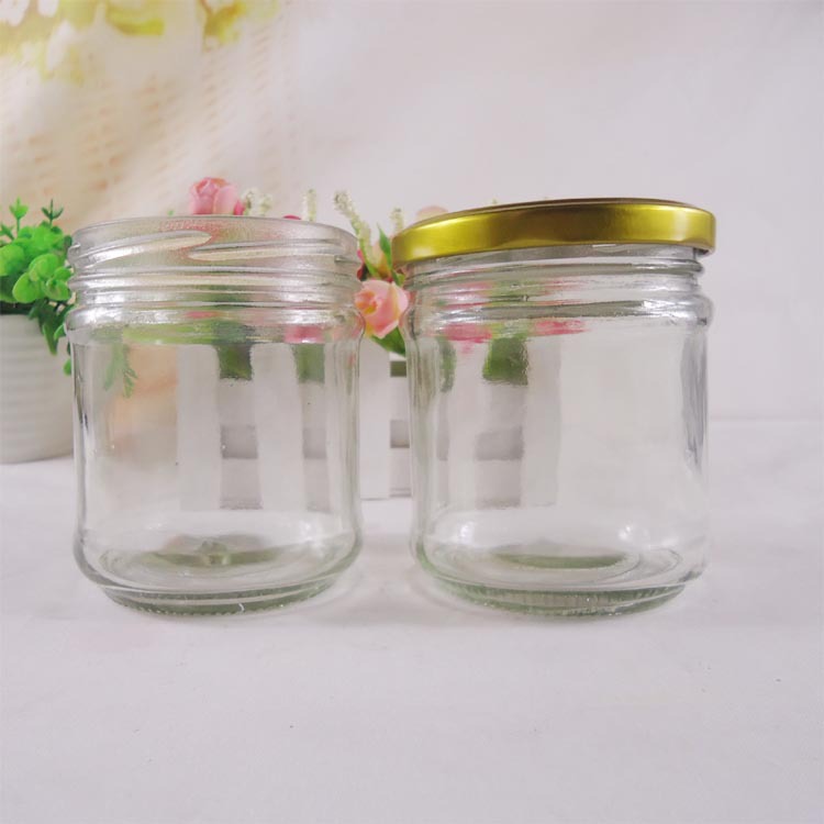 厂家直销300ml花生酱玻璃瓶芝麻酱瓶密封罐头食品包装瓶