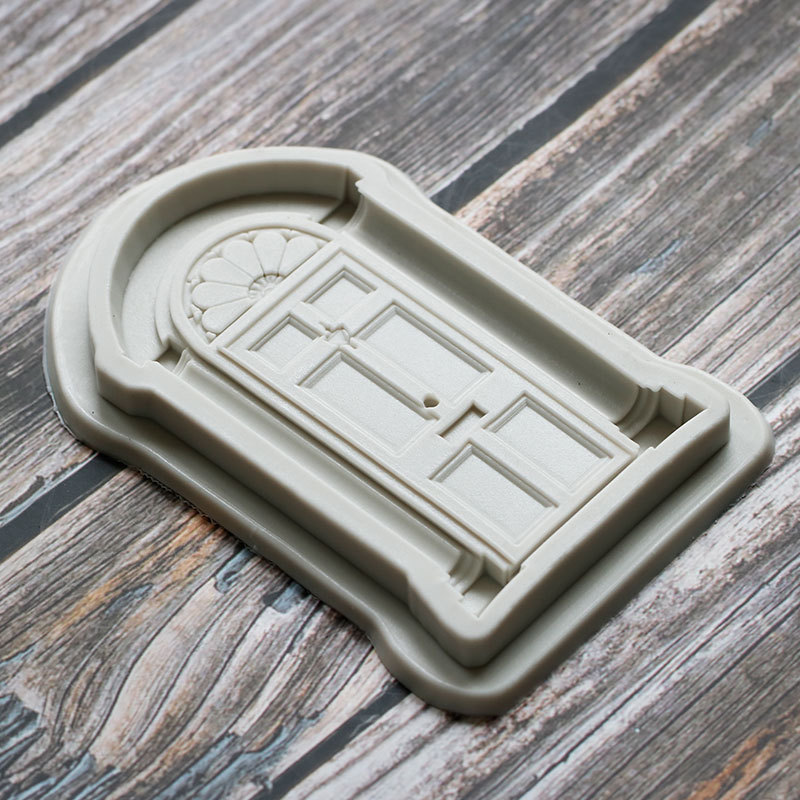 Marco de puerta de estilo europeo marco de fotos ventana molde fondant cake decoración de chocolate molde de silicona decoración de hornear epoxi