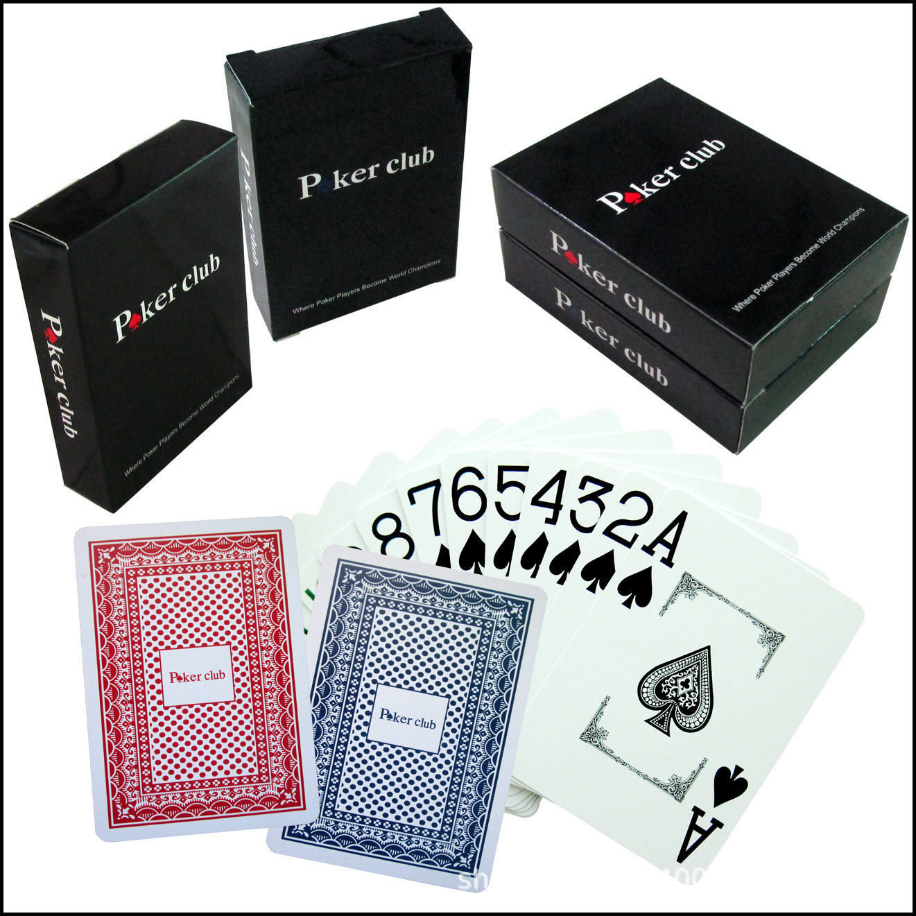 Pokerclub Matte White Large Letter Plastic Playing Cards, Double-Sided Smooth Wide Cards, In Stock, PVC Playing Cards, Two Colors Available