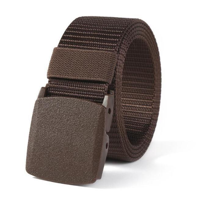 Cinturón de hebilla automática - Nylon y plástico, estilo militar, para entrenamiento, hombres y mujeres jóvenes