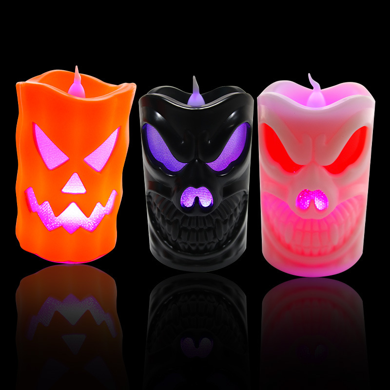 Lámpara de Halloween, con calavera grande, LED, para decoración terror, al por mayor image 2