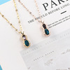 Necklace stainless steel, fashionable crystal, universal plant lamp, jewelry, internet celebrity, wholesale