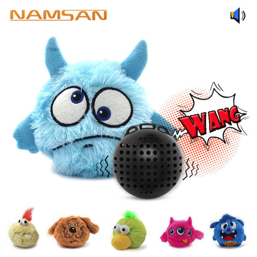 Pet supplies dog sound vibrating electric toy ball dog scratch-resistant bouncing plush toy ball factory direct sale