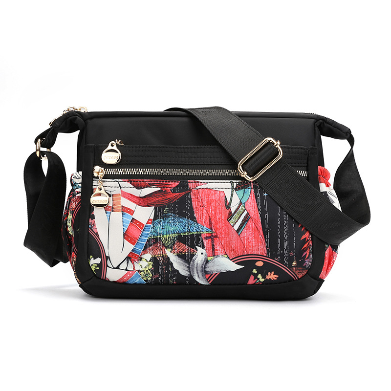 Chippo 2024 nuevo elefante árbol belleza solo hombro bolso femenino al por mayor nylon impreso casual mochila inclinada