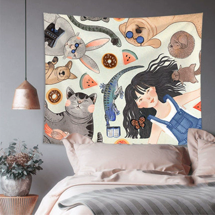 Tapestry (Zhiyu) 3D Digital Print Polyester, multiple patterns, sizes 1×0.7–3×1.5 m