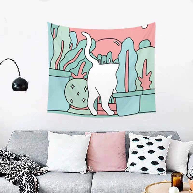 Tapestry (Zhiyu) 3D Digital Print Polyester, multiple patterns, sizes 1×0.7–3×1.5 m