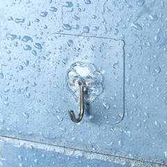 Home invisible nail-free transparent hooks strong load-bearing adhesive wall-mounted wall hook for home waterproof adhesive
