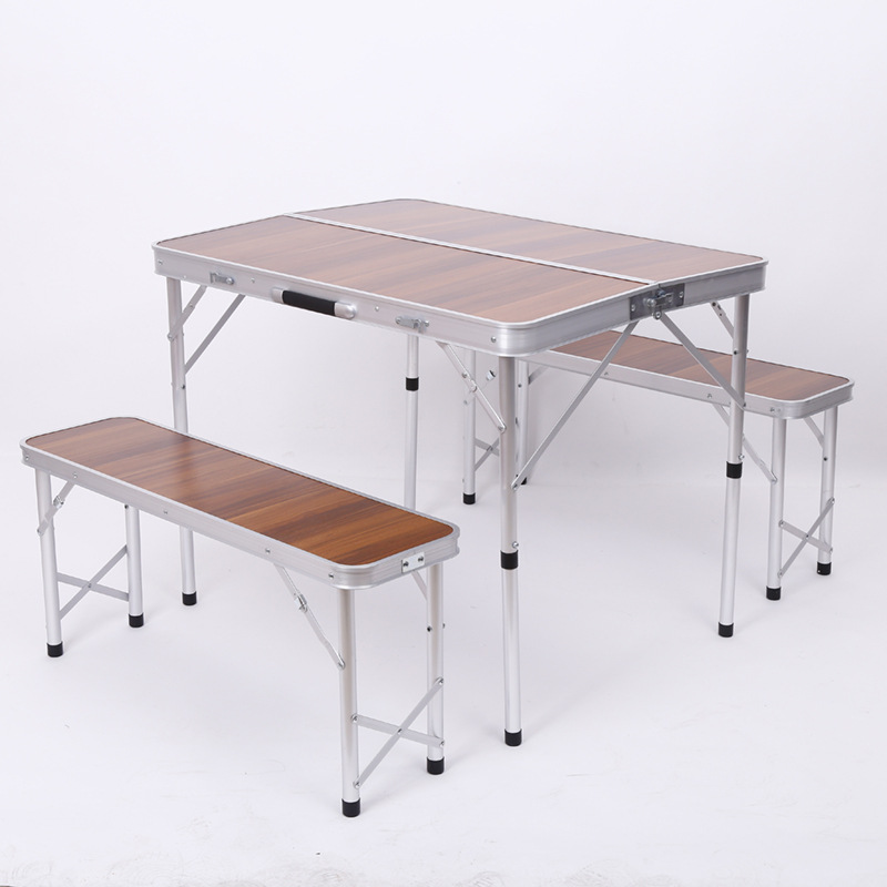 Outdoor Portable Portable One-Piece Aluminum Alloy Folding Table And Chair