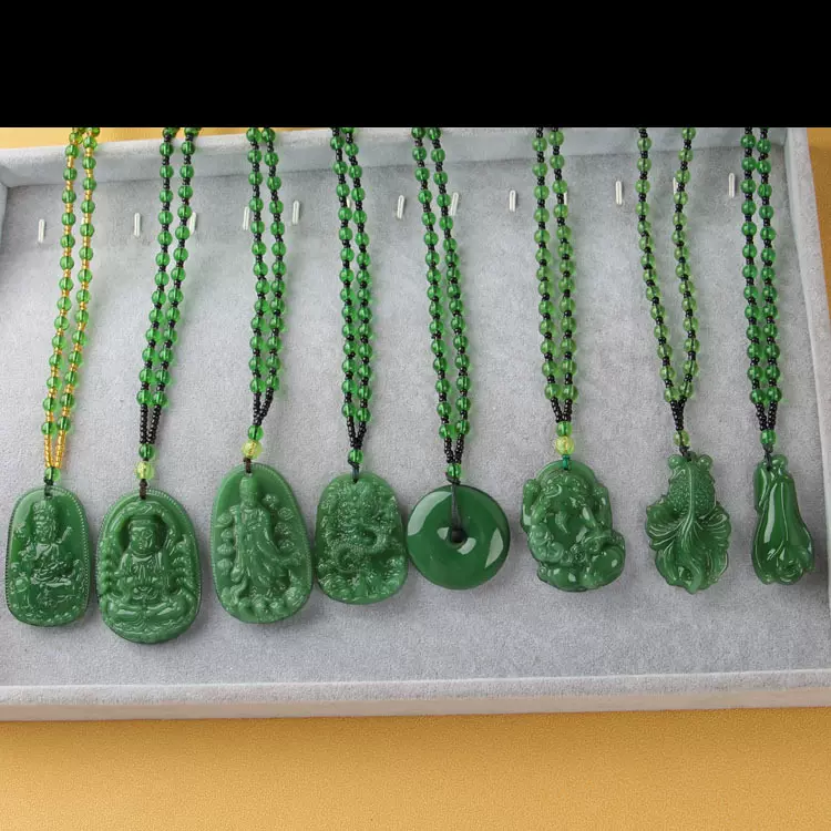 10元模式碧玉项链毛衣链观音佛龙牌千手观音貔貅带珠链子琉璃