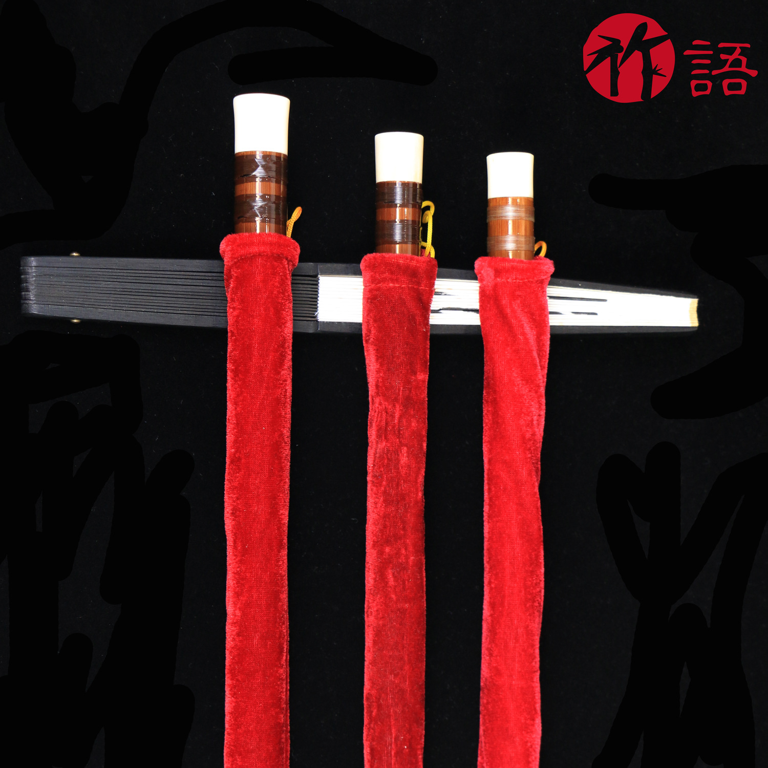 Venta al por mayor de terciopelo dorado flauta protección bolsa cubierta popular cordón bolsa bambú flauta agujero flauta conjunto de embalaje de regalo