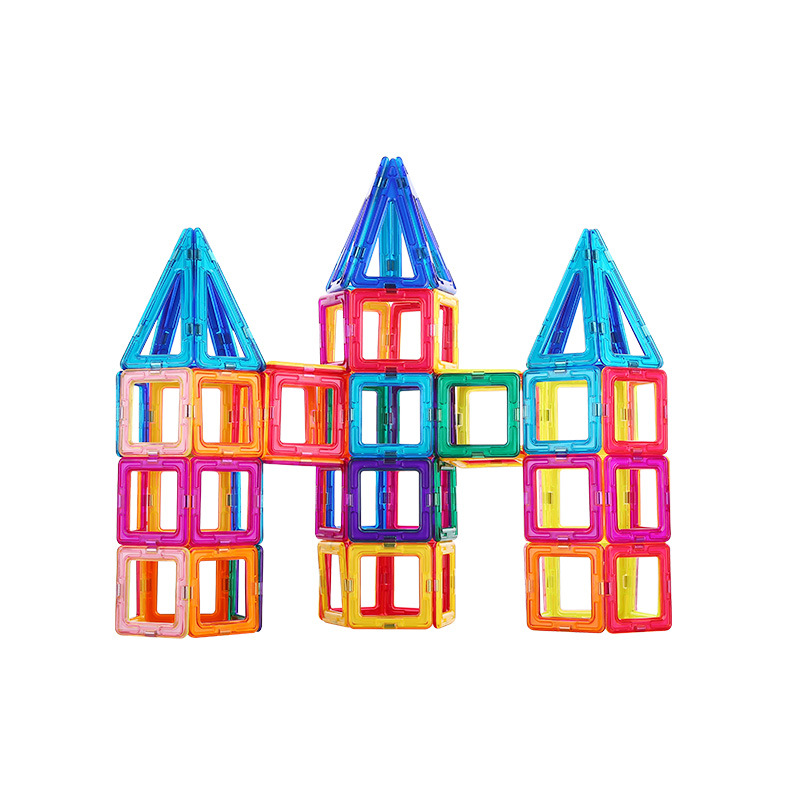 Juguetes educativos populares para niños, bloques de construcción magnéticos, pegatinas magnéticas versátiles, imanes magnéticos, azulejos magnéticos, venta al por mayor transfronteriza