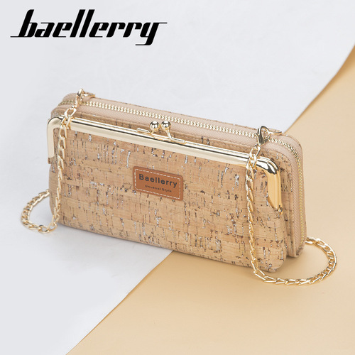baellerry cork new style young ladies multifunctional long mobile phone bag fashion crossbody bag printed wallet