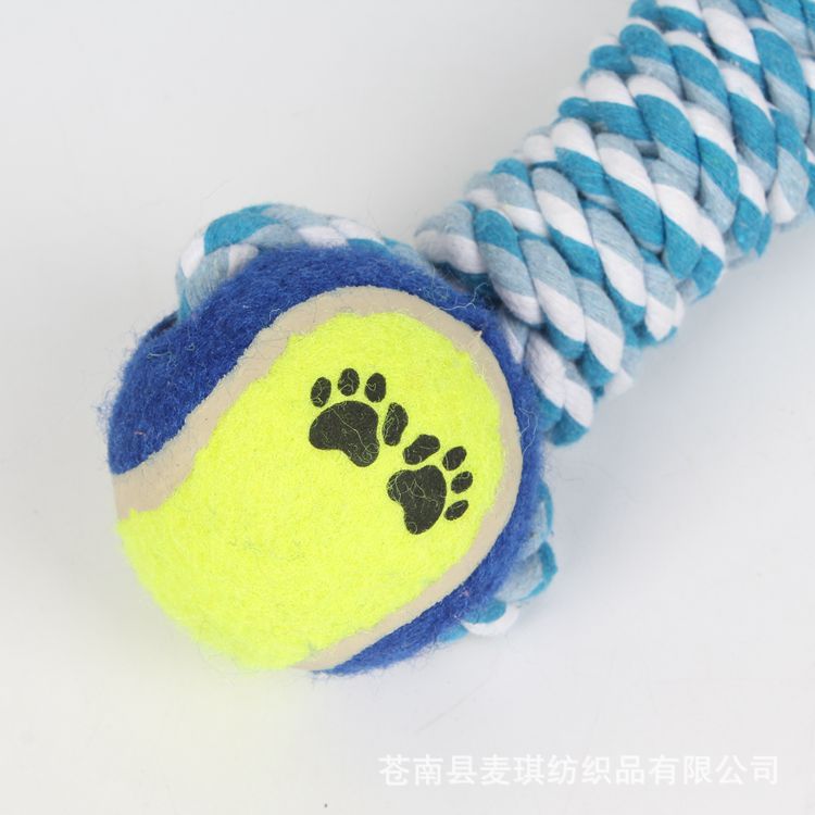 Doble tenista molinos de algodón fabricante de juguetes de cuerda de algodón juguetes de mordida perros grandes juguetes de comercio exterior
