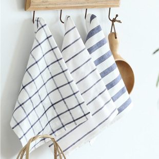 Classic Refreshing Blue Striped Plaid Napkin Placemat Napkin Tea Towel Gourmet Shooting Background Cloth Zakka