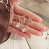 Advanced long earrings with tassels from pearl, silver 925 sample, high-quality style, french style, internet celebrity