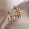 Advanced long earrings with tassels from pearl, silver 925 sample, high-quality style, french style, internet celebrity