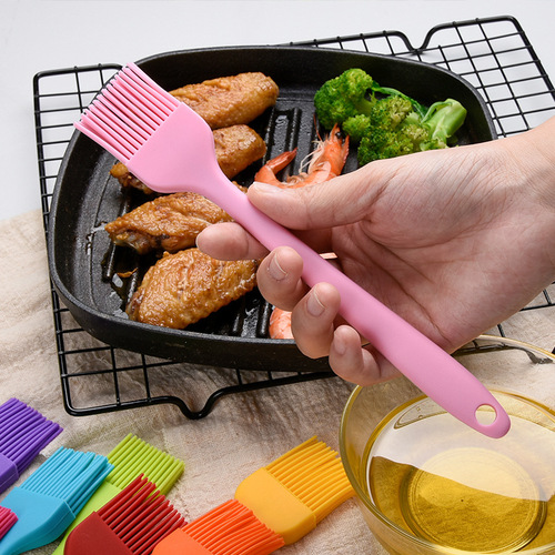 9-color small silicone barbecue brush, integrated silicone oil brush, cooking brush, barbecue tools