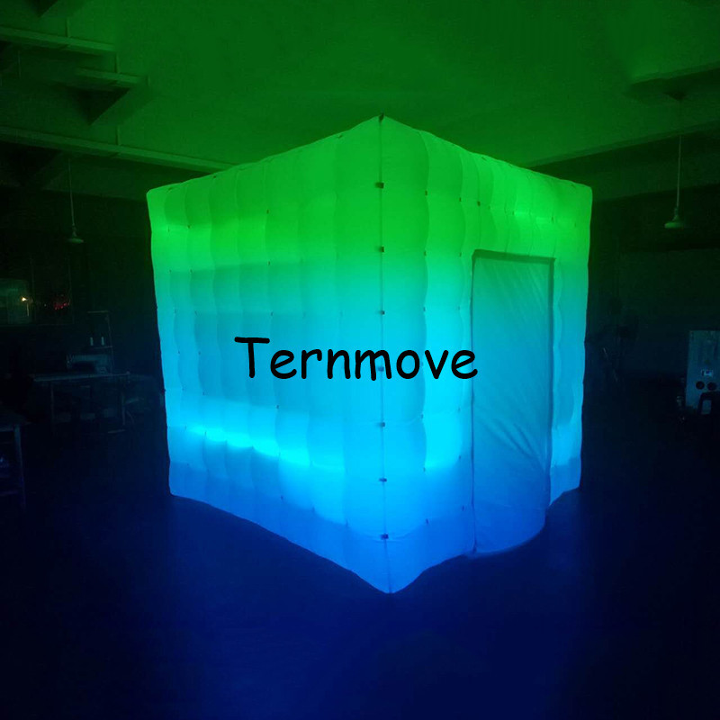 充气照相亭气模发光变色派对活动酒吧影像亭灯光帐篷充气魔方帐篷